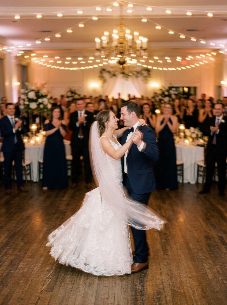 A couple during their first dance