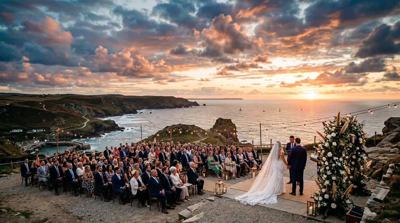 A couple on their wedding day