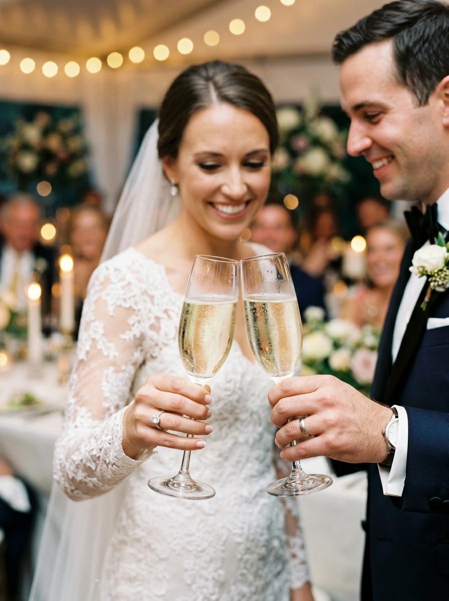 A couple sharing a toast